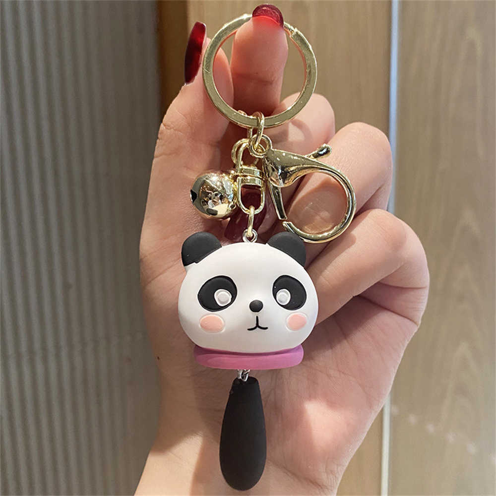 New Cartoon Corgi Dogs Keychain Resin Pet Doll Bells Pendant Keyring for Women Girl Backpack Charm Couple Toy Gifts Accessories