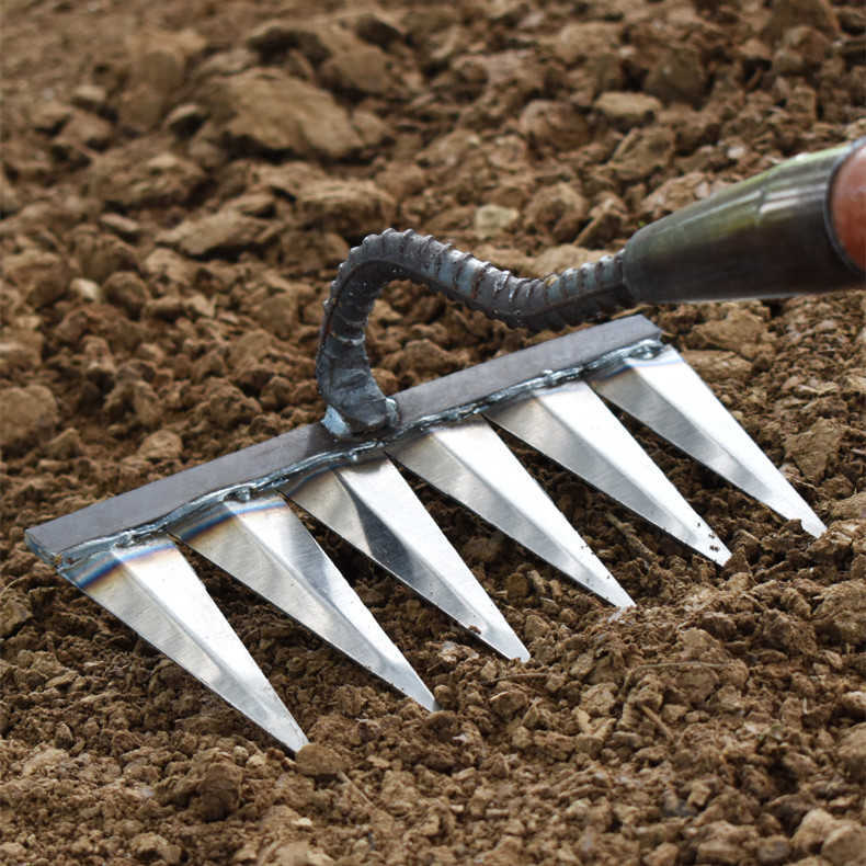 Other Garden Supplies Hoe Weeding Rake Farm Tool Weeding and Turning The Ground Loose Soil Artifact Nail Rake Tool Artifact Harrow Agricultural Tools G230519