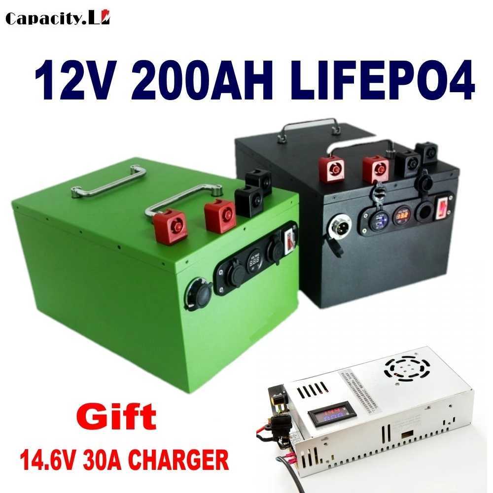 12V 200Ah lifepo4 batterie rechargeable Lithium onduleur solaire pour RV extérieur RV moteur étanche