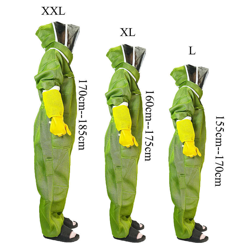 Autres fournitures de jardin Apiculteur 3D Protection en tissu respirant Combinaison à manches longues Gants Costume Extra Large Taille Apiculture Abeille Outils de ferme Fournitures G230519