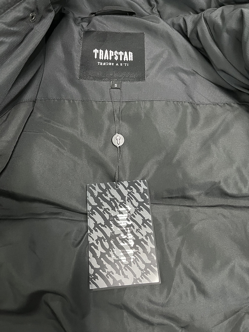 Trapstar London Decoded Hooded Puffer 2.0 Gradient Black Jacket Men Embroidered Thermal Hoodie Winter Coat Tops 61