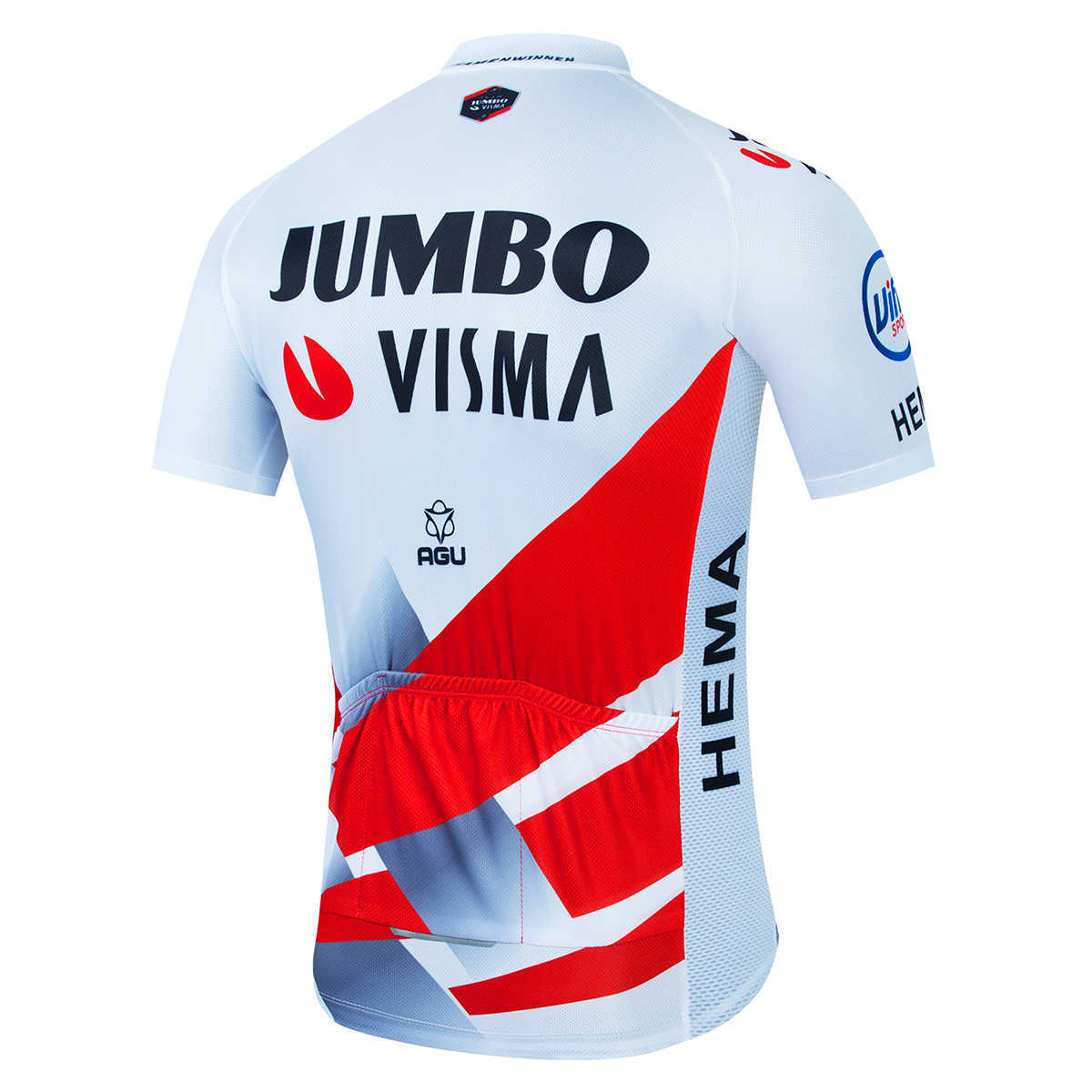 Zestawy 2023 Drużyna Jumbo Cycling Jersey 20d Bike Shorts Zestaw Ropa Ciclismo Męskie koszule rowerowe z krótkim rękawem