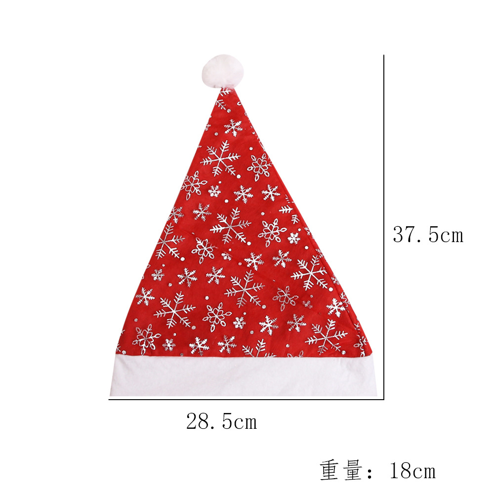 Wholesale of Christmas hats, moon hats, double layered composite snowflake hats, Christmas elderly decorations, directly supplied by manufacturers