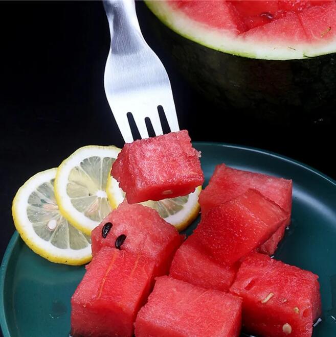 2-i-1 Watermelon Dicing Knife Dual Head Melon Fruit Divider Cutter Knife Stainless Steel Portable Lightweight Kitchen Tools