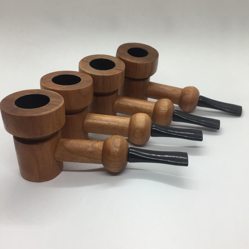 Latest Natural Wooden Pipes Portable Handpipes Dry Herb Tobacco Filter Spoon Hand Smoking Innovative Design Wood Cigarette Holder Tube DHL