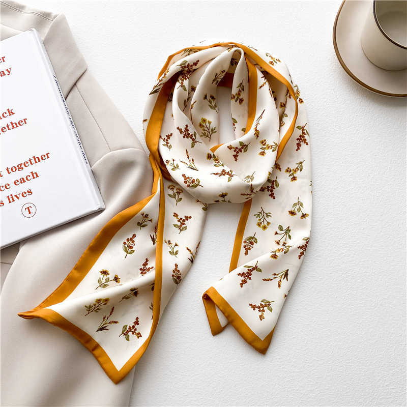 Роскошный шелк дизайн лента лента шарф женский галстук Женский весенний пакет рук запясть
