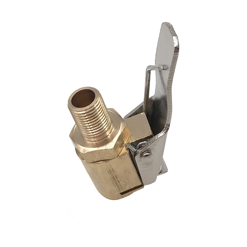 Carro auto bronze 8mm pneu roda pneu mandril inflador bomba válvula clipe braçadeira conector adaptador acessórios do carro para compressor