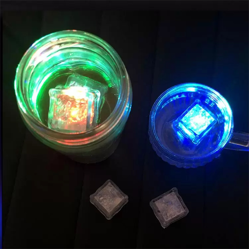 Novo gadget led aoto coloras mini romântico romântico luminoso artificial cubo de gelo led casamento de casamento de casamento de casamento de casamento