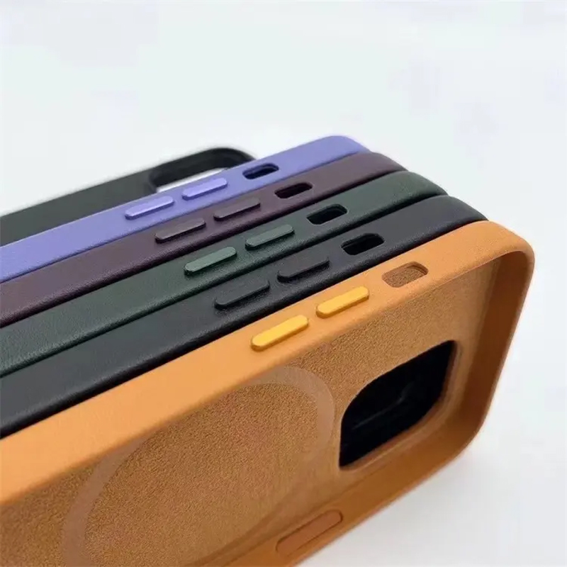 Luxuriöse PU-Silikon-Magnet-Handyhülle mit Animation, magnetische Leder-Handyhülle für iPhone 15 15 Pro Max Plus