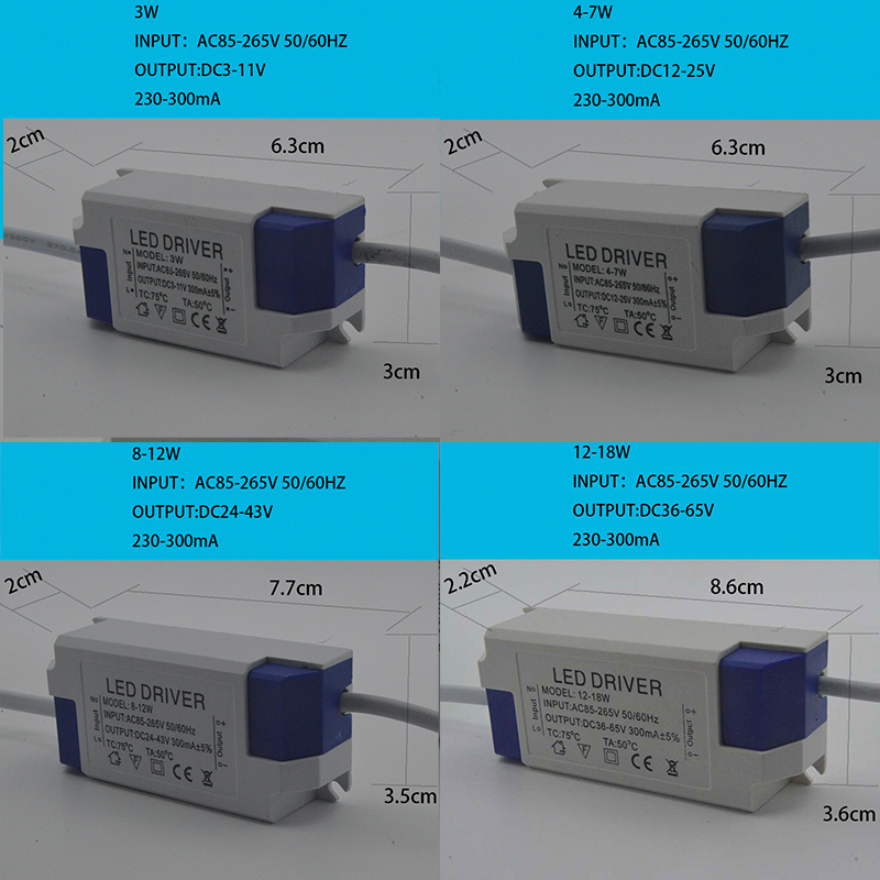 AC85-265V Transformator LED-lampa Driver Strömförsörjningsremsslampor Ljus Lyssljus Väggbrickor Takadapter