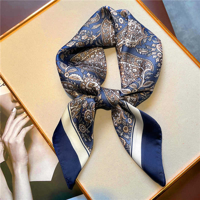 Fashion Headkerchief Satin Shawl Silk Scarf vrouwen print hijab wrap vrouwelijk haar hand pols pols foulard stropdas echarpe 2022 Bandana G220513