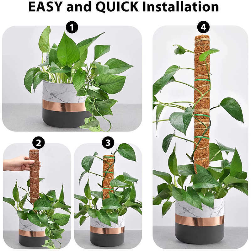 Andra trädgårdsmaterial Växtburar stöder Coir Plant Ties Bandage Wrap Reusable Plant Climbing Stand Flower Plants Stick Balkony Garden Vines Creeper G230519