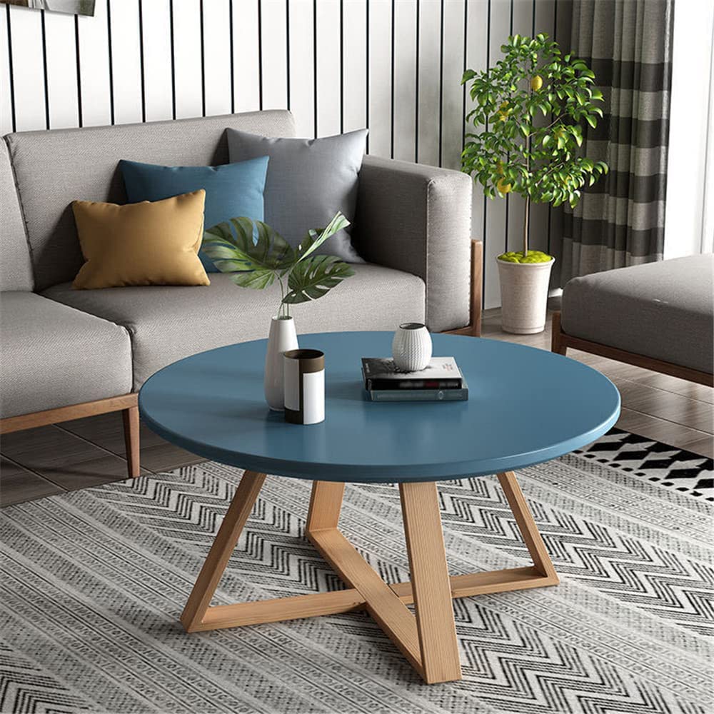 Koffie bijzettafeltje Neuse stijl vaste houten ronde tabel moderne moderne basis koffietafel bank woonkamer middentafel