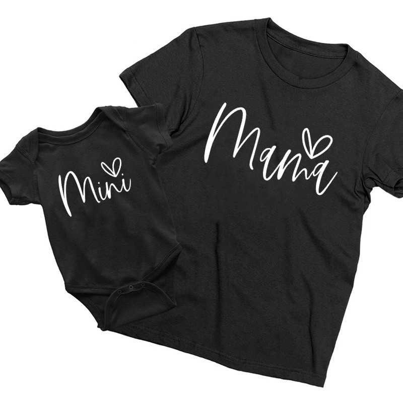 Famille correspondant tenues maman et mes vêtements maman fille famille correspondant vêtements maman Mini T-shirt bébé serré famille apparence été haut en coton G220519