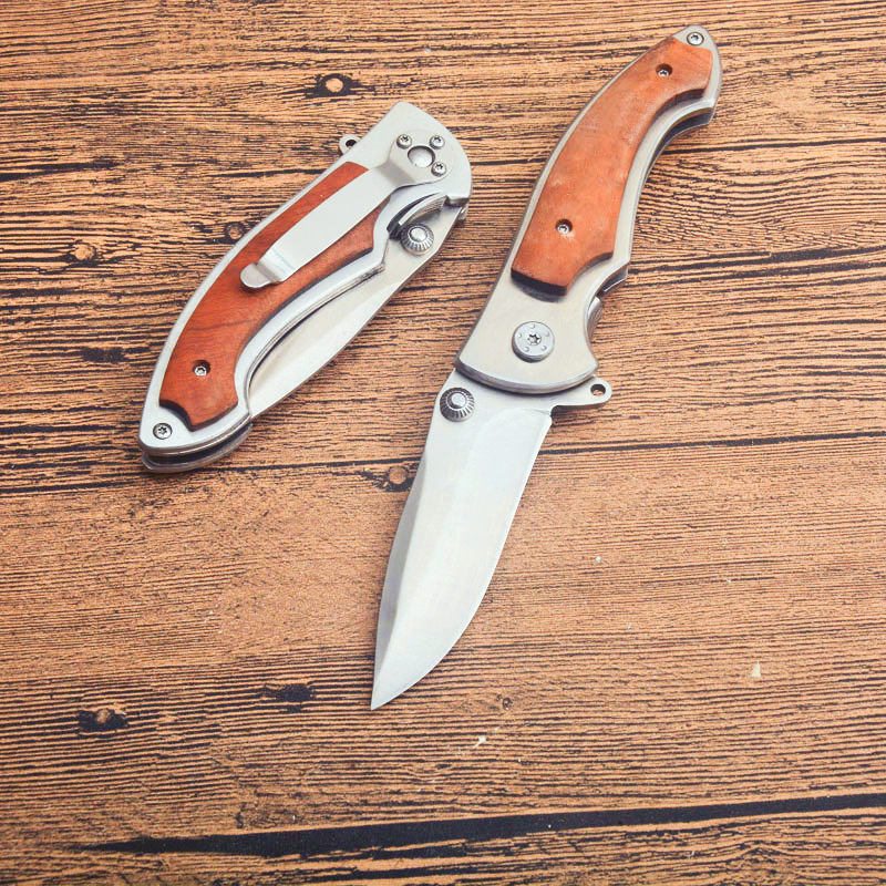 NY LM337 FLIPPER FOLD KIVE 440C Drop Point Blade Outdoor Camping Vandring Survival Fick Folding Knives With Retail Box