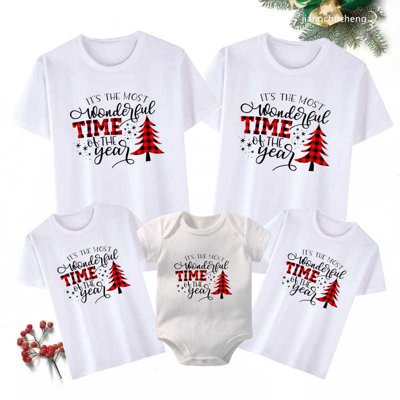 Abiti la famiglia Questo è il periodo migliore dell'anno con i costumi natalizi la famiglia come padre madre bambino T-shirt baby tuta set natalizio G220519