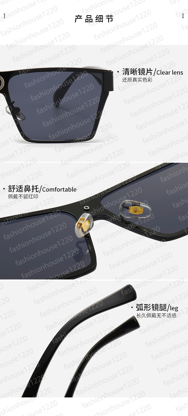 brand Designer Sunglasses Men Women Eyeglasses Outdoor Windproof Eyewear PC Frame Fashion Classic Lady Sun glasses Mirrors ver