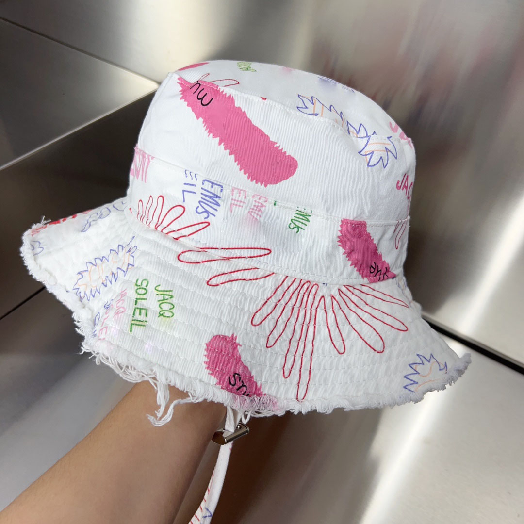 Summer Women's Bob Designer bucket hat Outdoor Vacation Travel casquette Sun Protection Metal Letter Printing Wide Brim Hats