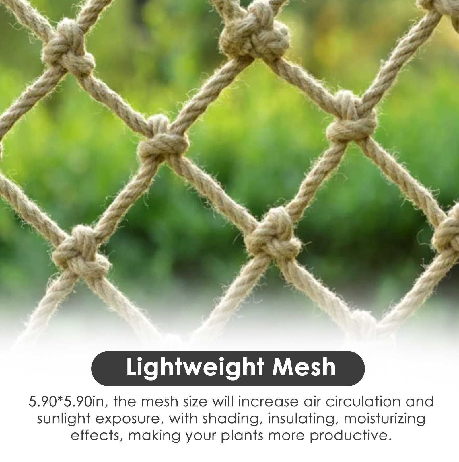 Other Garden Supplies Plant Support Netting 3mm Natural Jute Rope Plant Climbing Garden Netting Trellis for Climbing Plants Bean Fruits Retro G230519