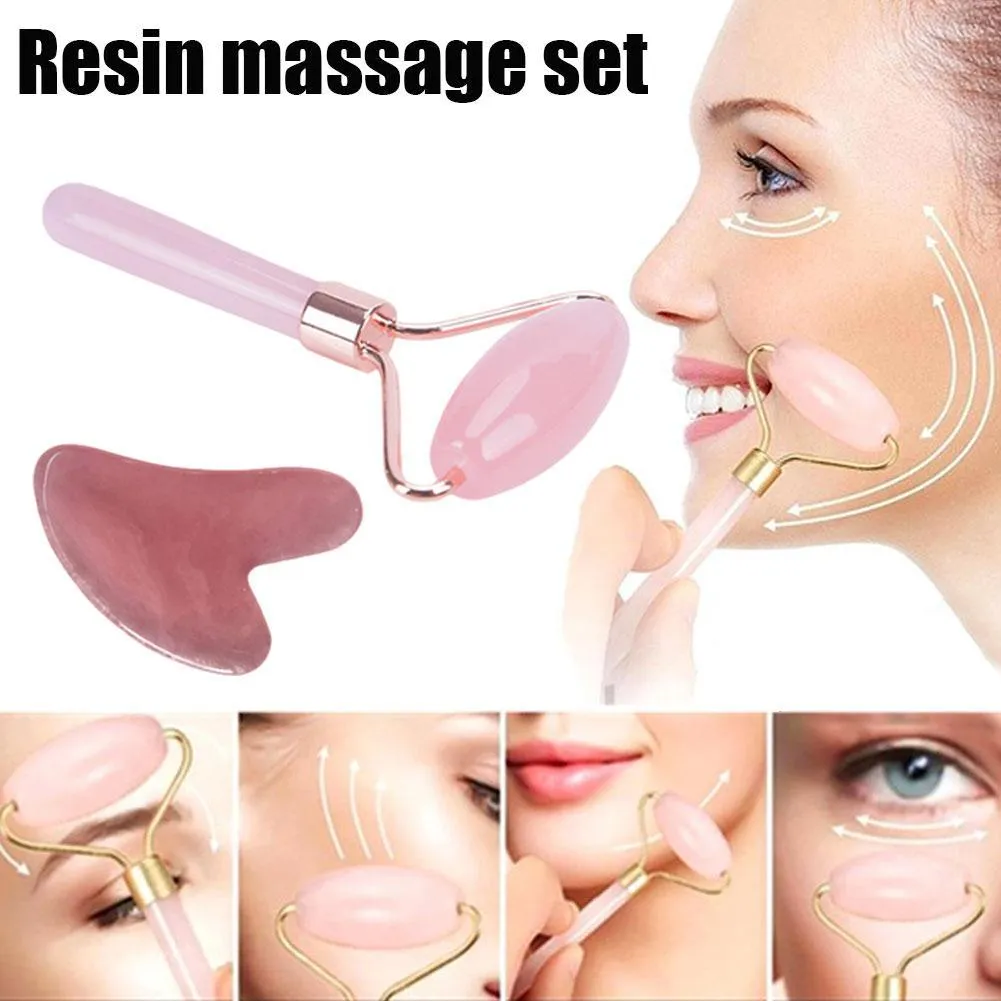 Kamien Gua Sha Stone For Face Massage Rose Quartz Jade Stone Face Massage Roller Gua Sha Scraper Board Face