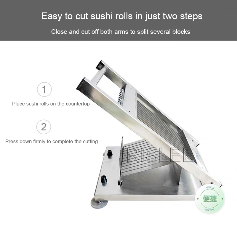 Commercial Stainless Steel Manual Cutter Round Square Sushi Roll Cutter Cutting Machine