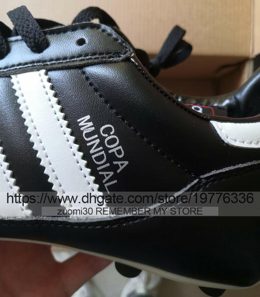 Send With Bag Quality Football Boots Copa Mundial FG Team Turf Classic Soccer Cleats Mens Soft Leather Comfortable Black White TF Retro Football Shoes Size US 6.5-11.5