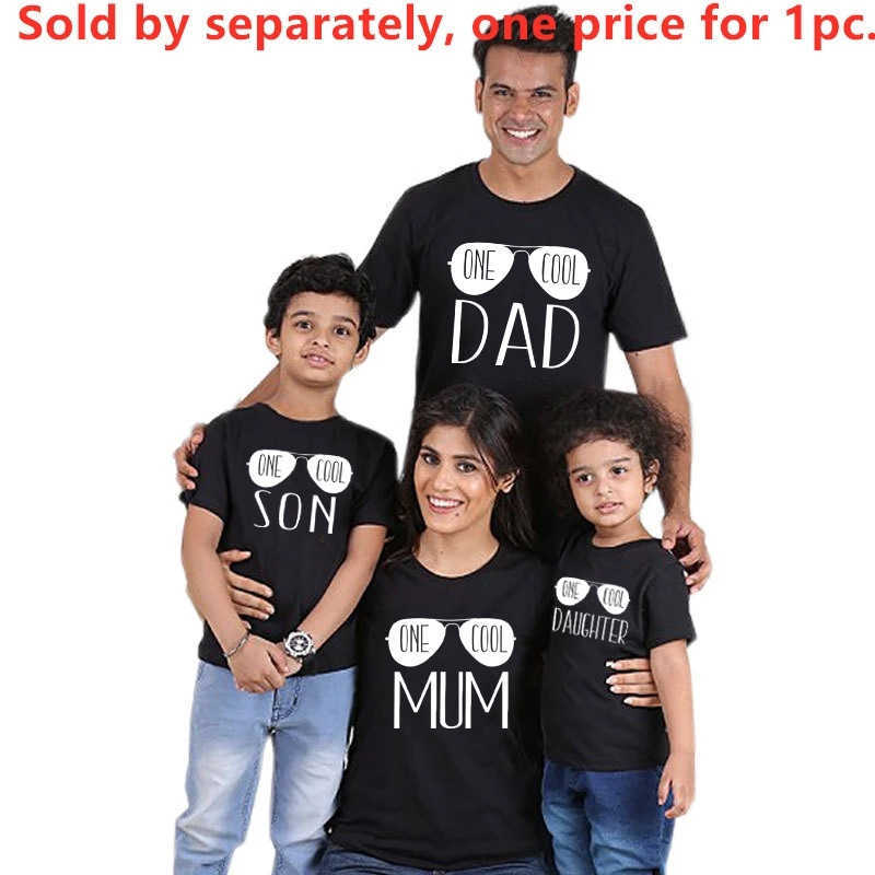 Familie matching outfits een coole mama papa babyfamilie matching t-shirt katoenen vader dochter en zoon t-shirt bijpassende baby panty's familie uiterlijk G220519