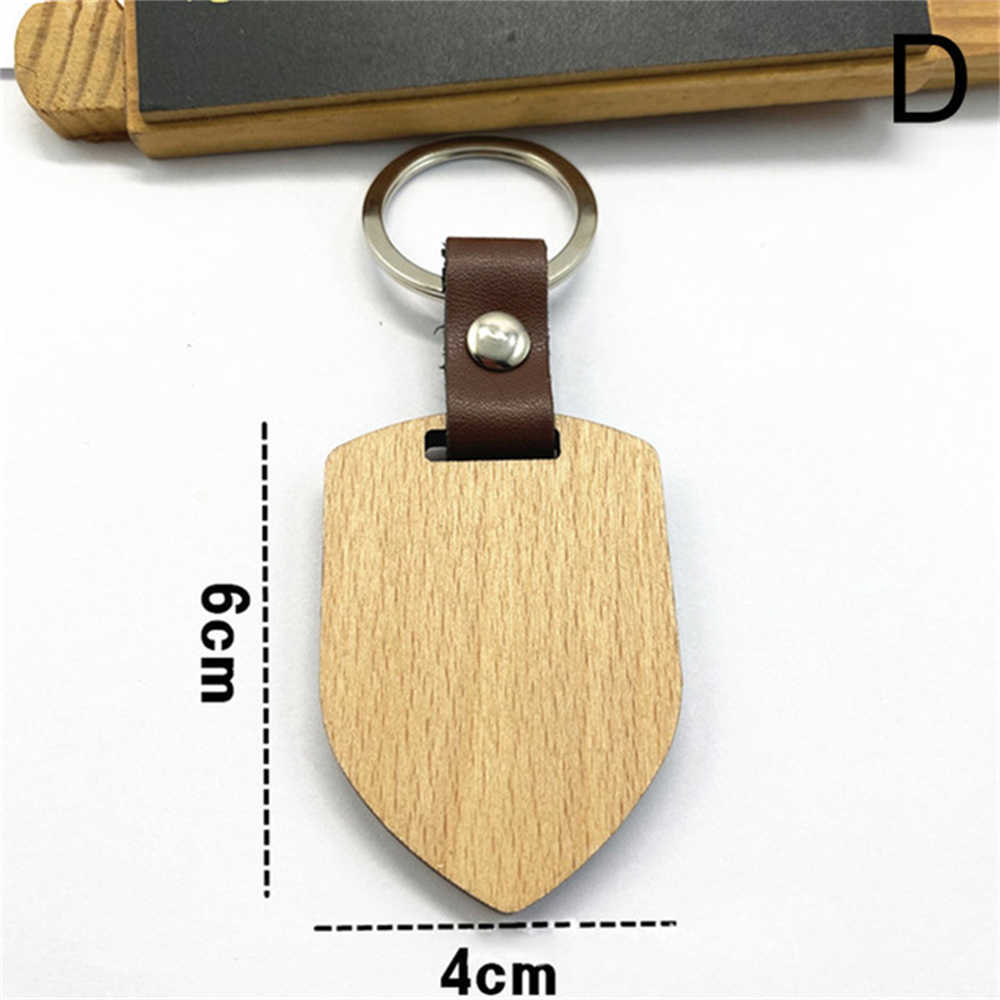 Yeni yaratıcı ahşap anahtar zinciri Beechwood Keying Kolye Yuvarlak Dikdörtgen Şekli Keychain Erkekler Bel Araç Aksesuar Çift Hadi