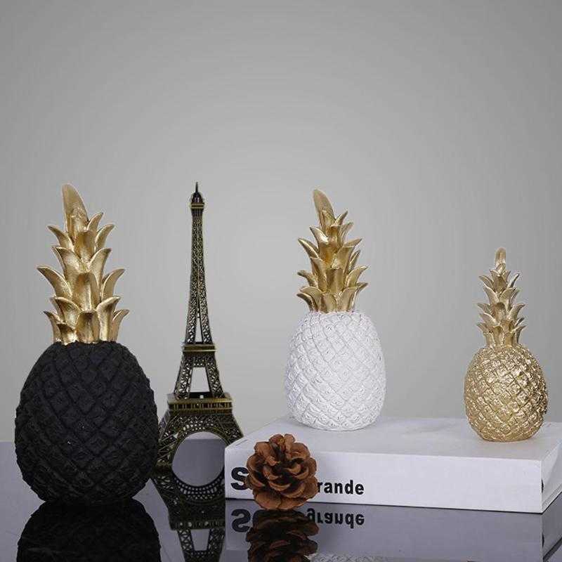 Articoli di novità Resina in stile nordico Oro Ananas Decorazioni la casa Soggiorno Armadietto vini Vetrina Artigianato lussuoso Tavolo Decorazione la casa Puntelli G230520