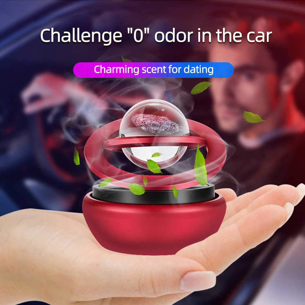 Car New Car Air Freshener Solar Energy Interstellar Rotating Aromatherapy Diffusing Ornament Interior Perfume Creative Decoration