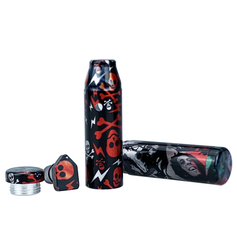 Pipes en alliage en aluminium coloré Herbe tabac au tabac Spice Miller Bottler amovible Snorter Snorter Sniffer Sniffer Bullet Style Mini astuces fumeurs DHL