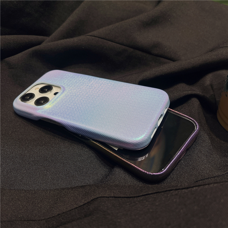 Luxury Gradient Color Vogue Phone Case för iPhone 14 13 12 11 Pro Max Hållbar Slim Full Protective Soft Bumper Vintage Leather Back Cover Stuff
