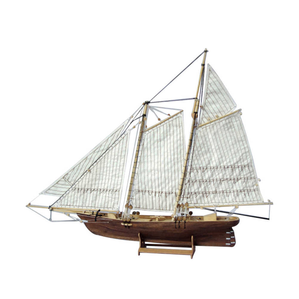 Romance itens 1 100 kit de navio de veleiro de madeira Home DIY Modelo decoração de barcos Toy Boat Assemble