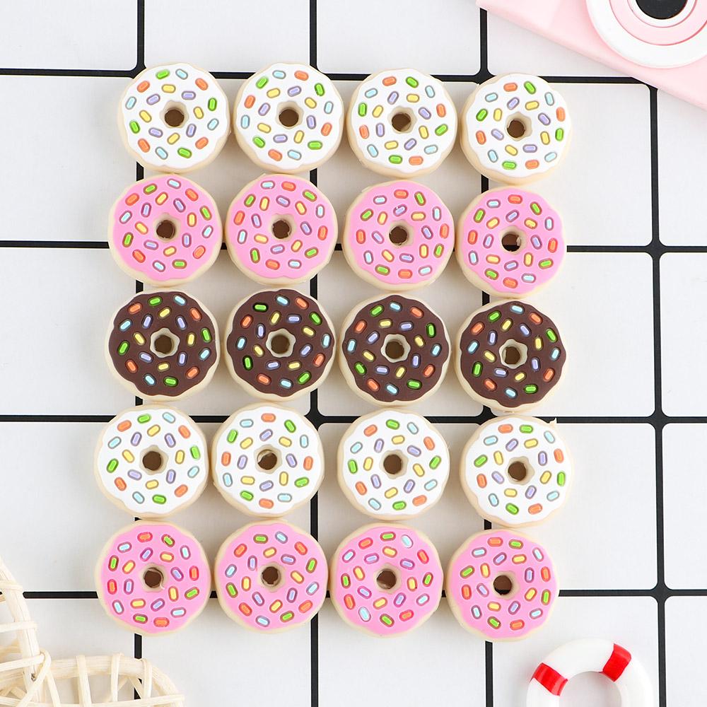 Crystal 50/Nuevas cuentas de silicona de mini donut para joyas que hacen cuentas a granel para hacer pulseras accesorios de joyería de cadena de chupas de bricolaje