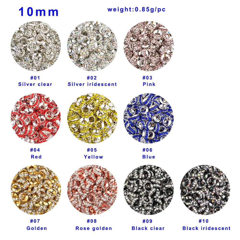 Pennor 30200 st kulspetspenna DIY Ballpoint Pen Plastpärlor/10mm Crystal Bead Metal Ring Spacer Pärlor för olika DIY -tillbehör