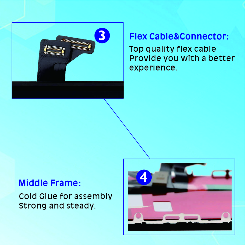 GROS qualité AAA +++ panneaux écran LCD pour iPhone 6SP 7P 8PLUS tactile numériseur écran complet avec remplacement de l'assemblage du cadre