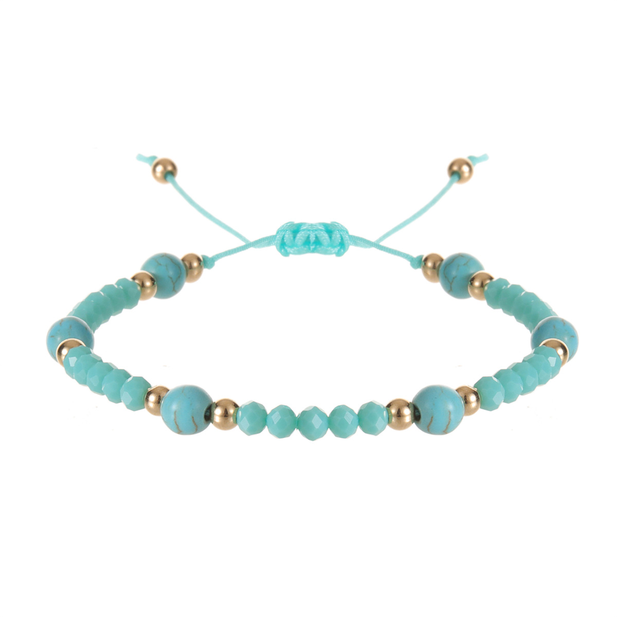 Boho Coloré Verre Perles De Riz Corde À La Main Yoga Tressé Turquoise Perlé Strand Bracelet Yoga Bijoux