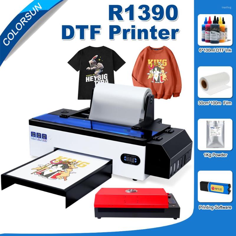 Kolorowe DTF drukarka A3 Direct to Film R1390 Maszyna do drukowania do z kapturem T-shirt