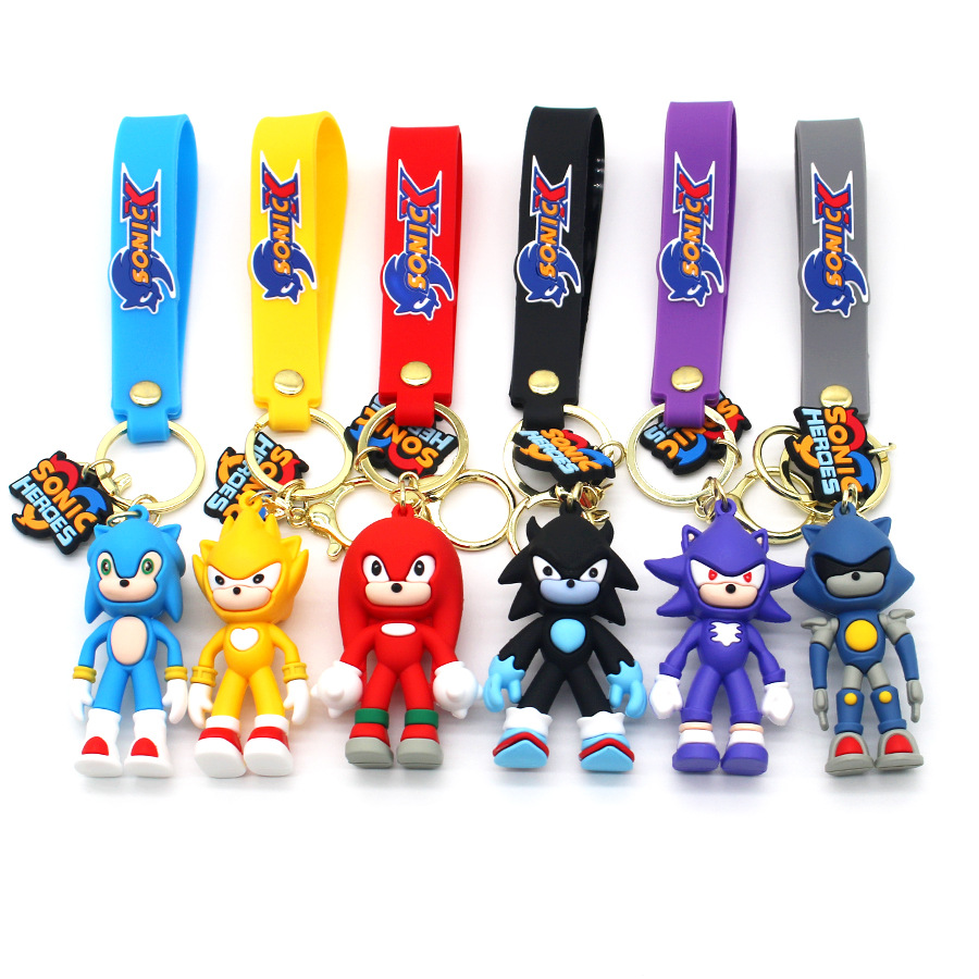 Groothandel Sonic Hedgehog 39 Soorten Toys Keychain Backpack Hanger schattig klein cadeau