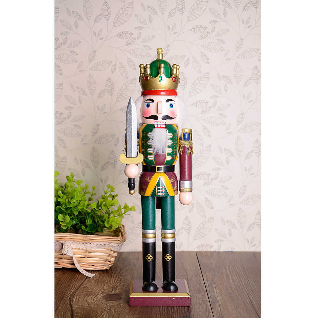 Novelty Items 30cm Wooden Nutcracker Figurine Wood Nutcracker Soldier Model Home Decor Christmas Ornaments Decoration Dolls G230520