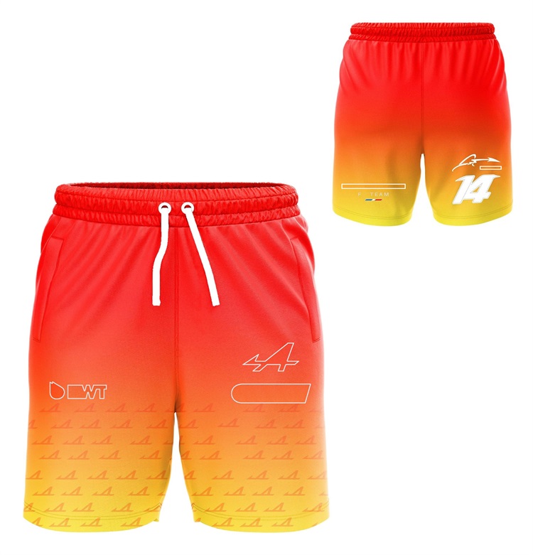 F1 Racing Shorts Formule 1 Short de Mode décontracté pour Hommes en Plein air Pantalon Court Respirant Confortable Maillot de Bain d'été Short de Sport