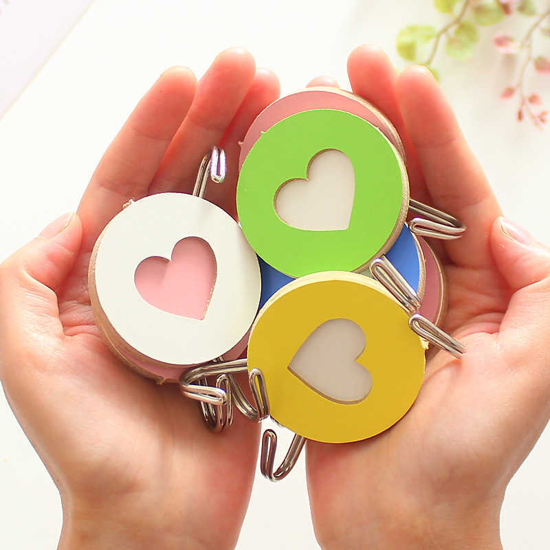 New Girl Heart Hook Cute Cartoon Pink Household Stainless Steel Kitchen Strong Self-adhesive Free Punch Hook Minimalist Key Hanger
