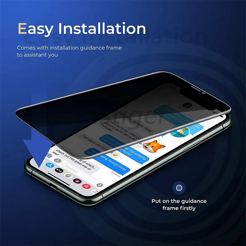 Privacy Screen Protector för iPhone 14 Plus Pro Max 7 8 Anti-spion Tempered Glass XR XS 11 12 13 Mini Anti-rep skyddsfilm med detaljhandelspaket