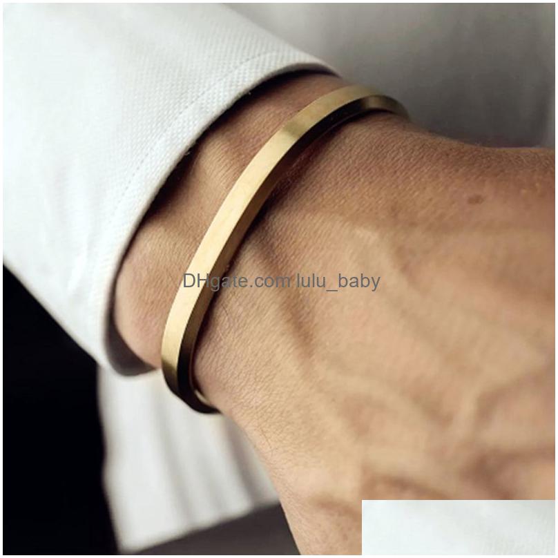 Braccialetti braccialetti braccialetti uomini uomini donne inossidabile acciaio oro d'oro unisex pseras gol -gioielli di moda regalo valentino da giorno consegna dh941