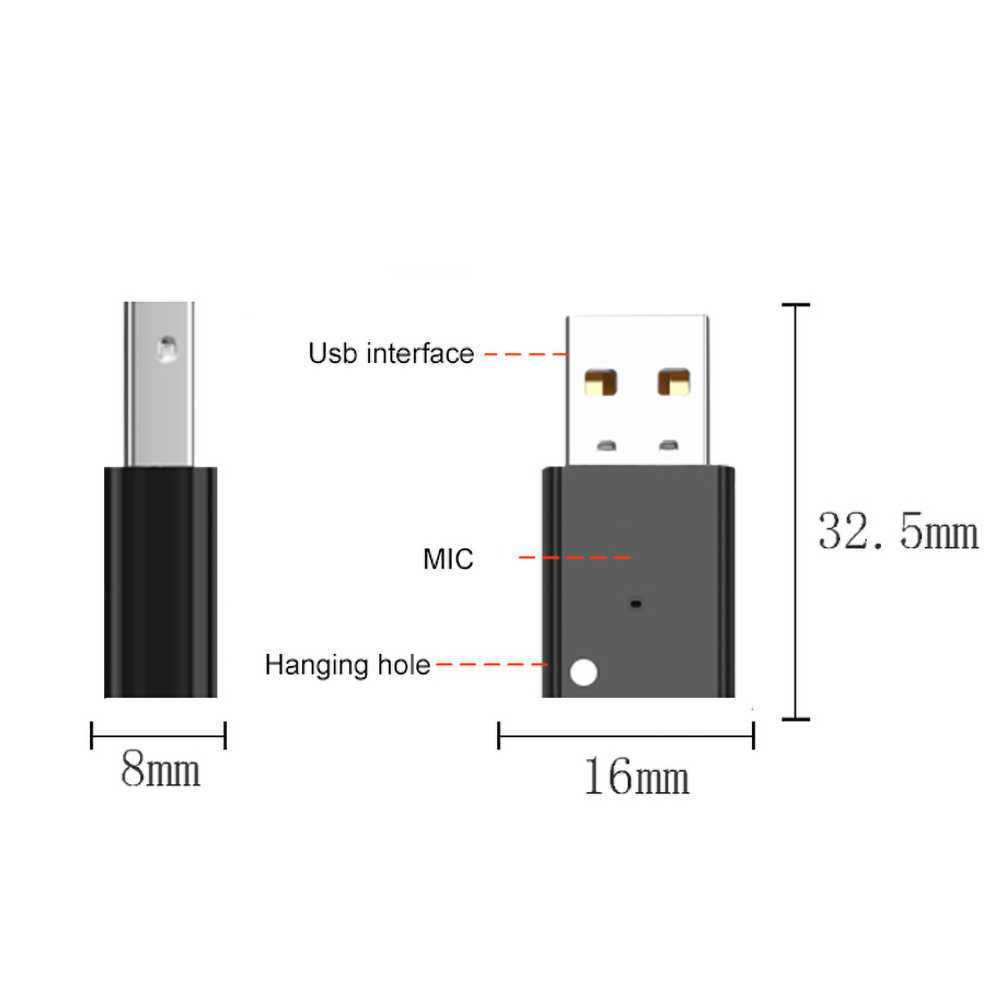 Новый аудио мини -беспроводной USB Bluetooth 5.0 приемник для автомобильного радио -сабвуфера Усилитель мультимедийный MP3 Музыкальный адаптер Bluetooth