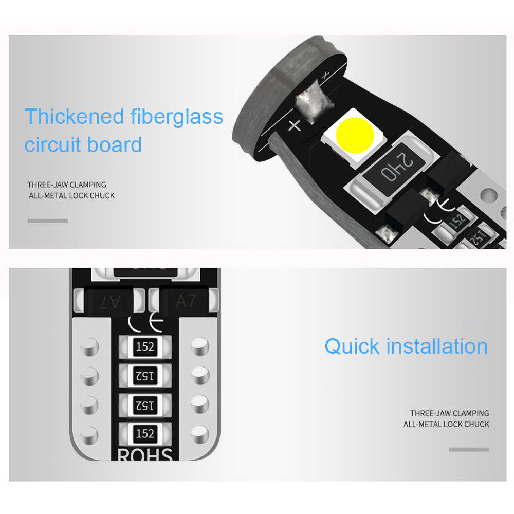 新しいT10 LED CANBUS 3030 W5W 12V 194 168 LED電球ホワイト信号ランプ6000Kドーム読み取りライトカーアクセサリーインテリア装飾