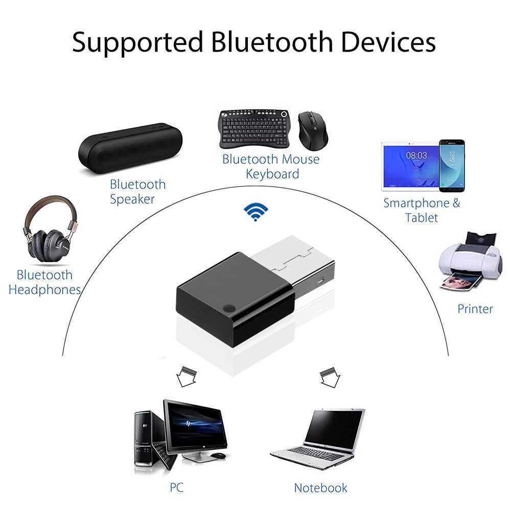 Новый аудио мини -беспроводной USB Bluetooth 5.0 приемник для автомобильного радио -сабвуфера Усилитель мультимедийный MP3 Музыкальный адаптер Bluetooth