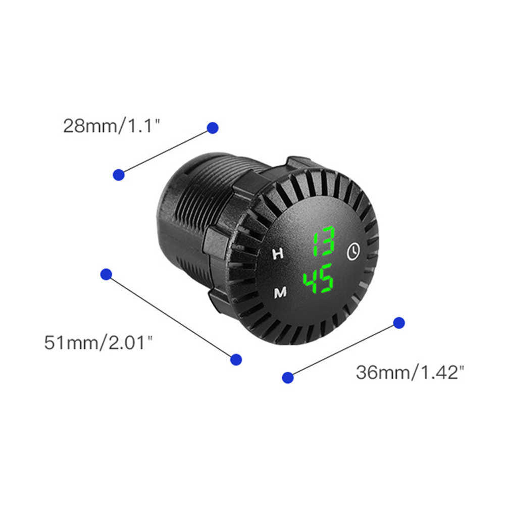 Araba Yeni 12V/24V Araba LED Tekne Saati Dokunmatik Panel Küçük Dijital Saat Elektrik Aletleri İç Saat Araç Aksesuarları