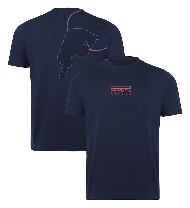 2023 F1 racing suit men and women plus size short-sleeved racing logoT-shirt custom team uniform fans work clothes.