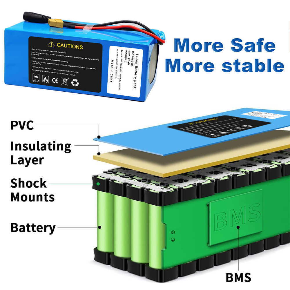 48 V 20AH 36V 15AH Lithium Ion Li-Ion Ebike Batteriepack wiederaufladbare Batterien für Roller Elektrofahrrad 500W 1000W Hochleistungs